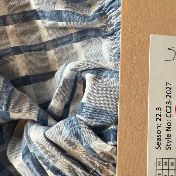 New! Stella Nova Penelope smocked peplum open back top nwt 17499 - Picture 14 of 16